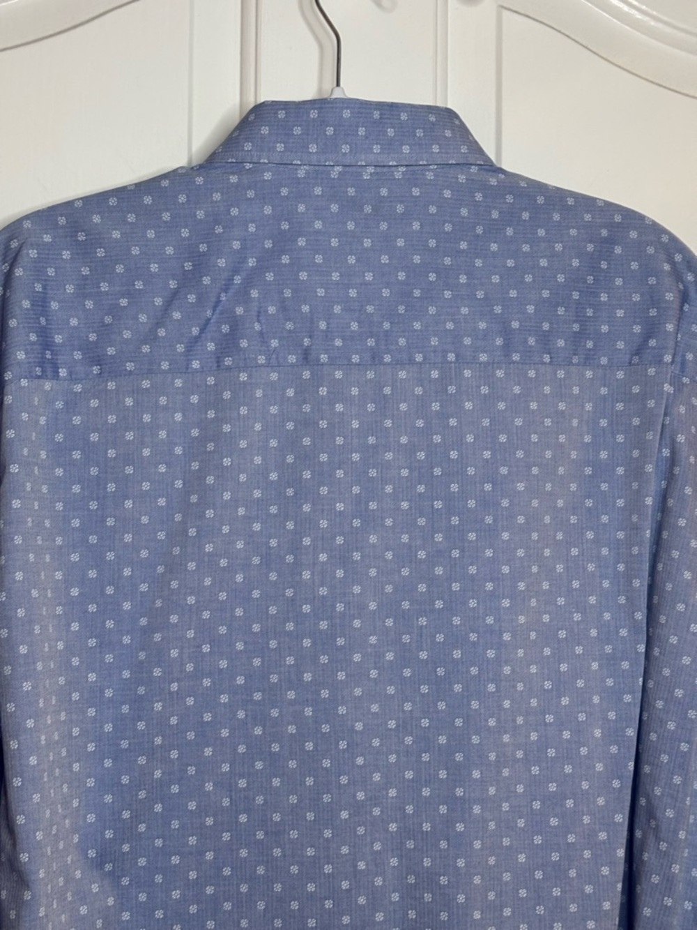 NWOT Z Zegna Light Blue Cotton Micro-Pattern Dress Shirt SIZE XXL - Picture 11 of 11